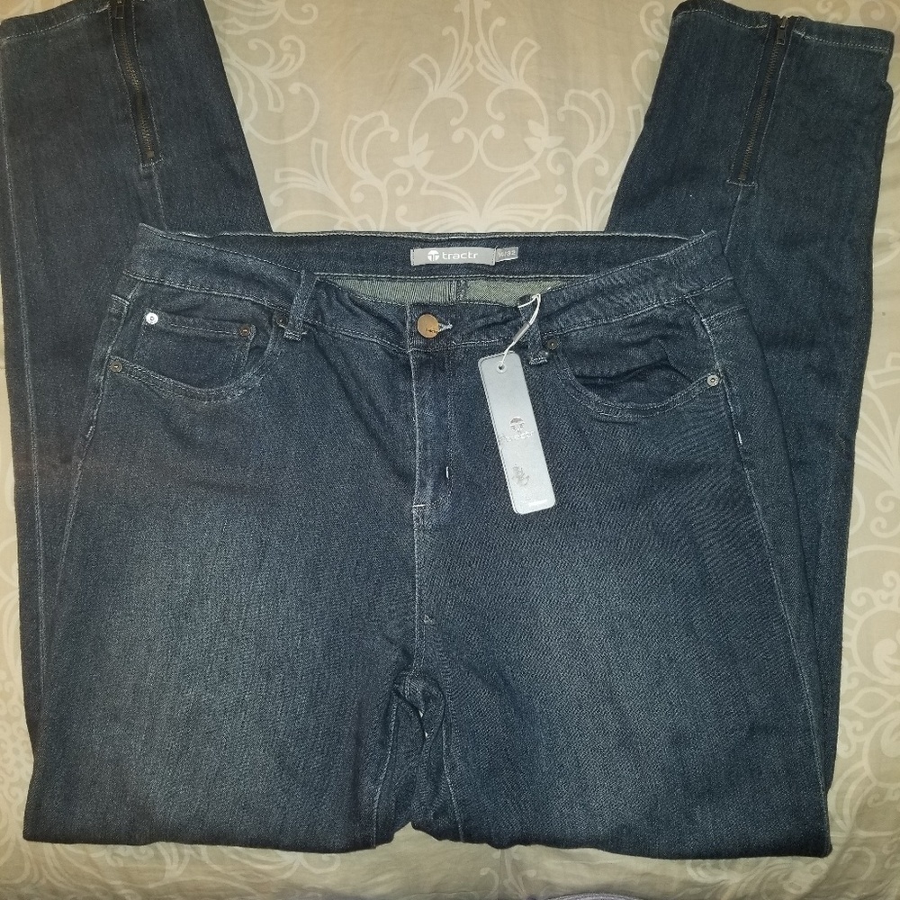 Tractr zipper skinny jeans